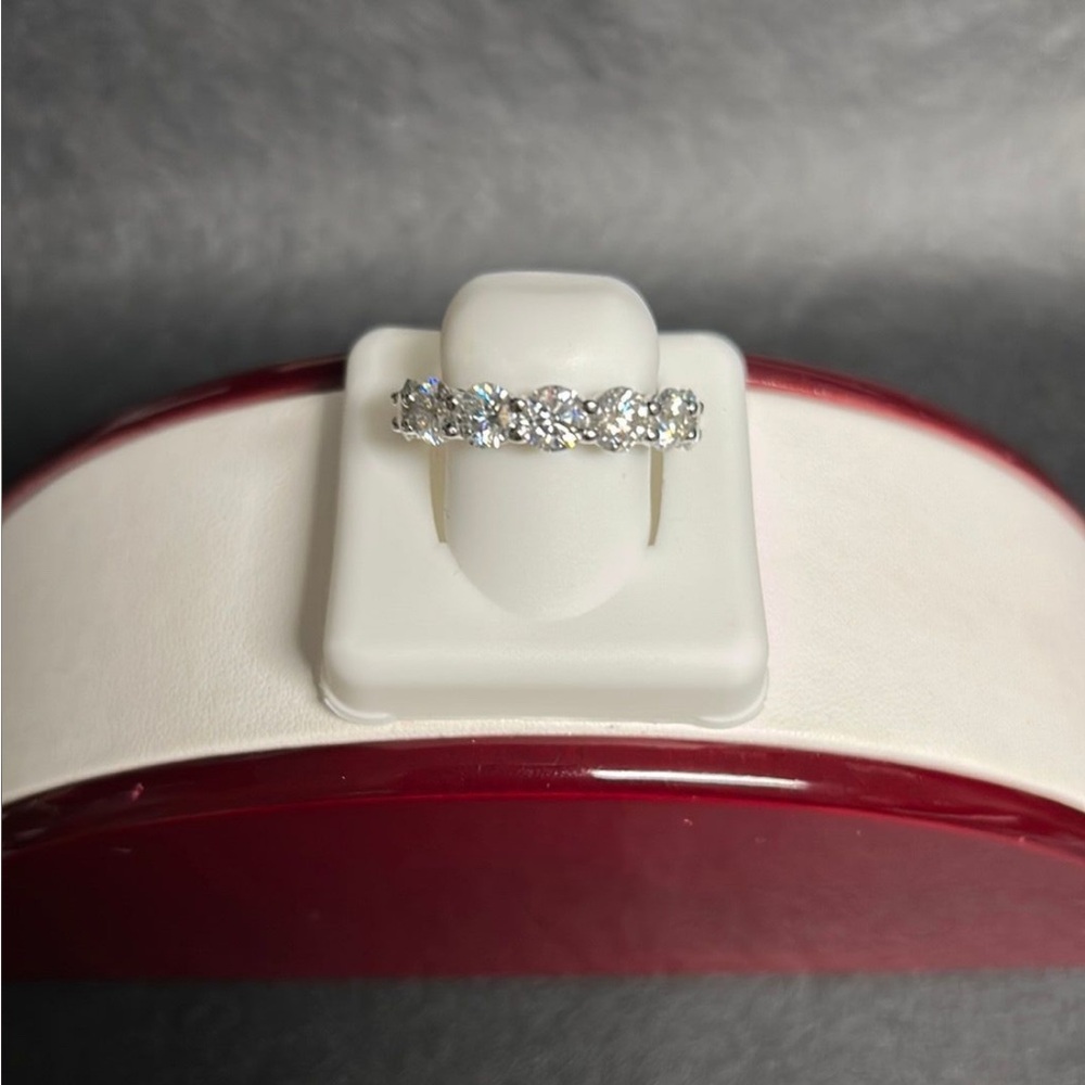 Elegant Sterling Silver Moissanite Ring